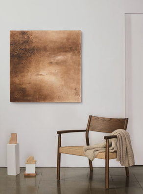 Holzstuhl_Sessel_Sessel Yalia massives Eichenholz mit Nussholz-Finish und Sitz aus Papierseil 100% FSC