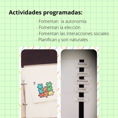 Actividades programadas autismo