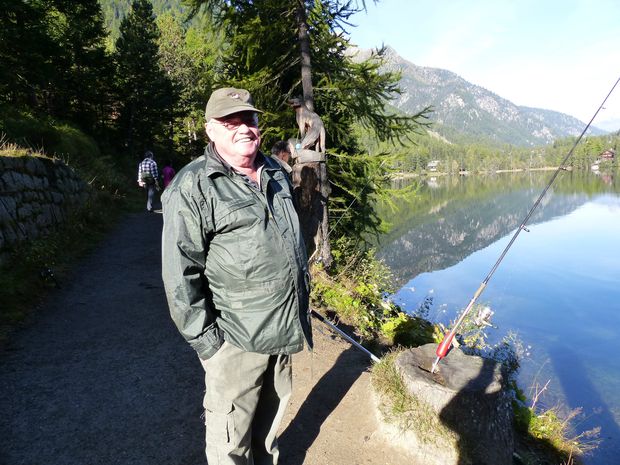 Mr. Auguste Tissière
avec son sourire légendaire de pêcheur heureux