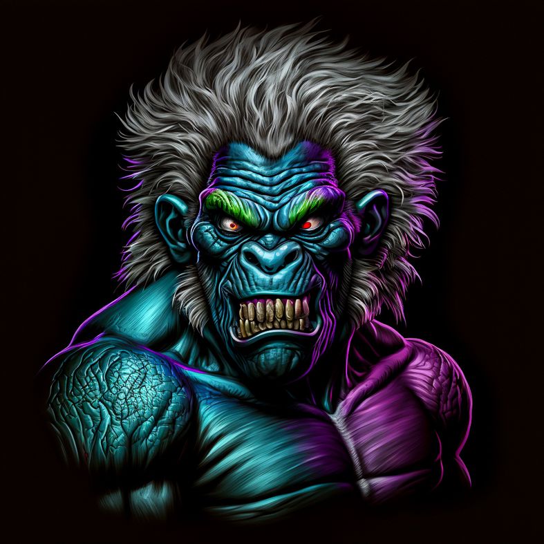 F.C_Portrait_with_big_gorilla_head_and_bulging_eyes_caricature__322997