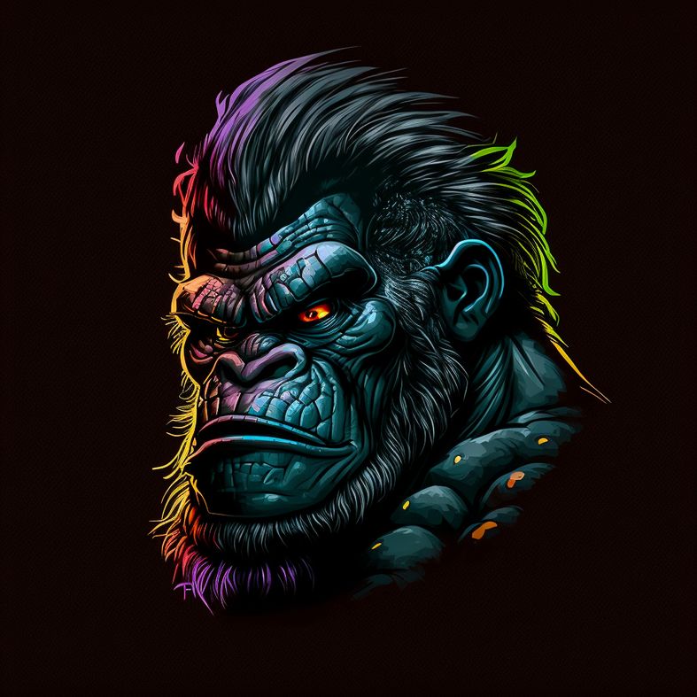 F.C_Portrait_with_big_gorilla_head_and_bulging_eyes_caricature__3411eb