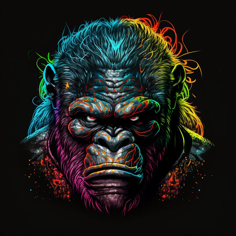 F.C_Portrait_with_big_gorilla_head_and_bulging_eyes_caricature__384e63