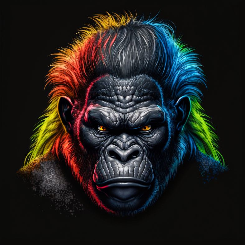 F.C_Portrait_with_big_gorilla_head_and_bulging_eyes_caricature__524e3e