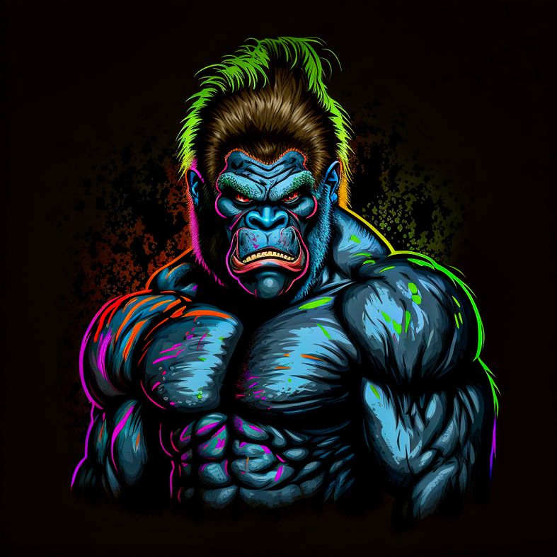 F.C_Portrait_with_big_gorilla_head_and_bulging_eyes_caricature__9404a1