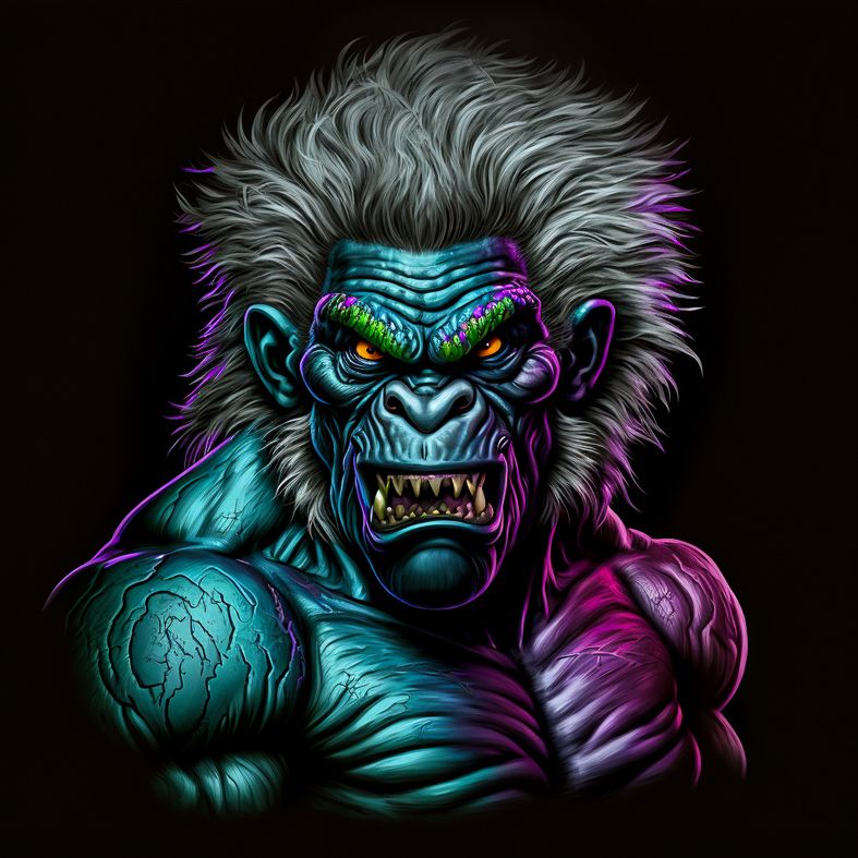 F.C_Portrait_with_big_gorilla_head_and_bulging_eyes_caricature__c4f7bf