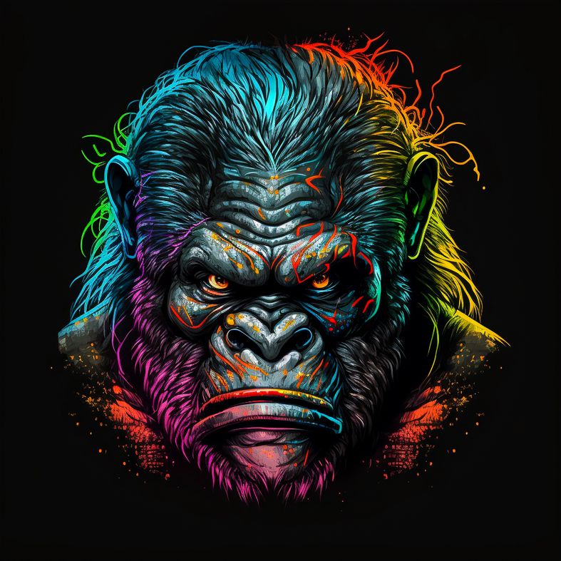 F.C_Portrait_with_big_gorilla_head_and_bulging_eyes_caricature__ed7c1d