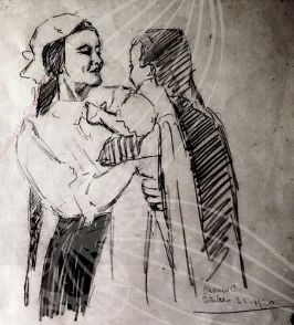 Este boceto fur dibujado por el maestro Humberto Chaves Cuervo hace 100 años.  - sketch - 21 November 1921