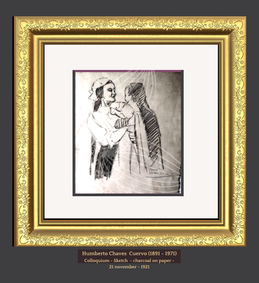 Humberto Chaves Cuervo - sketch -  21 November 1921- Many of Humberto Chaves's works are dedicated to women: his wife and daughters were portrayed at different moments in life; he also paid attention to peasant women and workers, always with realism and respect.
