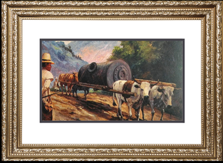 Humberto Chaves Cuervo (1891 - 1971)  La Turega - Serie del transporte  -Óleo -  1948