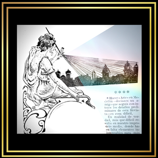 Humberto Chaves: portada para la revista Artes- septiembre de 1913. Es el primer perfil dibujado de Medellín, con las torres de la catedral que todavía no se habían construido.