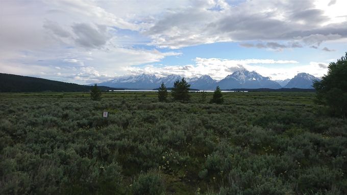 Grand Teton z nad Jeziora Jackson