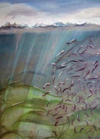 La red (acrilico sobre tela  100x 70, 2003)