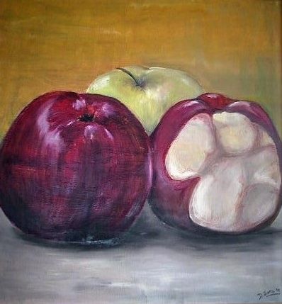Manzanas  (1mx1m acrilico en madera)