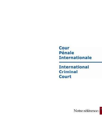 Hình 4-  Văn Thư Hồi Đáp Của ICC cho CP QGVN LT đang tiến hành xử tội 19 tên Việt Cộng diệt chủng Việt Nam.
