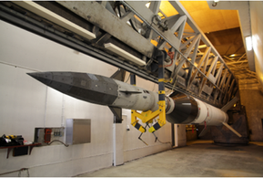 SHEFEX II in the launch tower at Andoya space, Norway