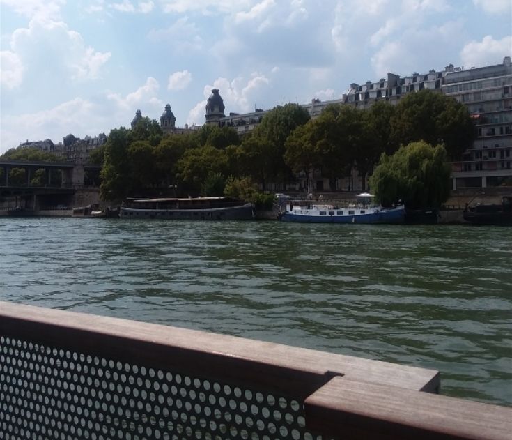 We are on the Bateaux Parisien one hour Tour up and down the Seine River from the Eiffel Tower to just past the Île Saint-Louis and then back down to the Eiffel Tower area.