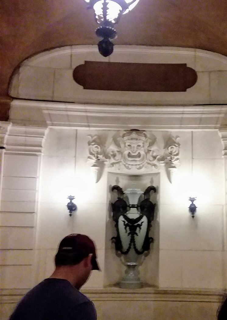 Photo of the lovely vase with Farida and Rayhend in front of me. This is just a tiny hint of the almost unbelievable opulence of the Operá Garnier.