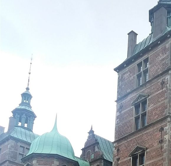 We are waiting for the group of people to be let into Rosenborg Castle so we can queue up at the entrance and wait for our turn. It is a self guided exploration inside the castle but only a certain amount of people are let in each time.