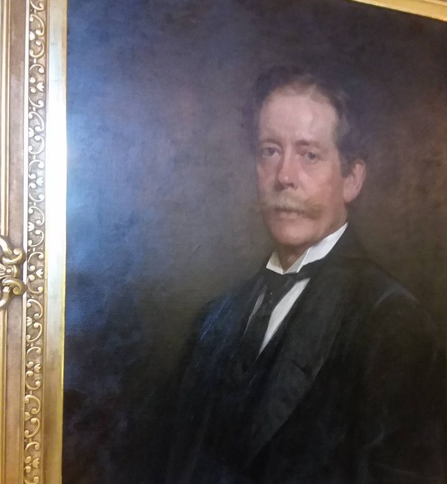 General William Jackson Palmer was a Civil War hero who became a Railroad Tycoon. He developed Colorado Springs as a health resort built around the many mineral springs in the area.This portrait painting of him is also in the Pioneer Museum.