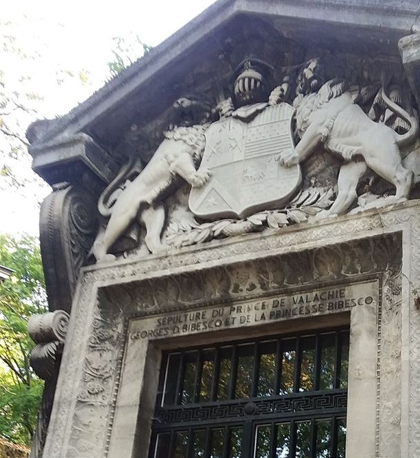 Also in Père Lachaise Cemetery is the grave site of Prince of Valache (Wallachia). Ghoerges Bibescu and his wife Princess Maria. He was born in Romania 1804 and died in Paris 1873.
