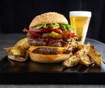 burger and beer