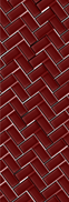  Herringbone Subway Cranberry 59x20