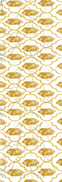 Arabesque gold on white marble 59x20 Web