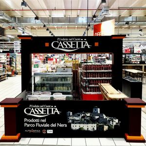 Banco vendita per supermercati completo