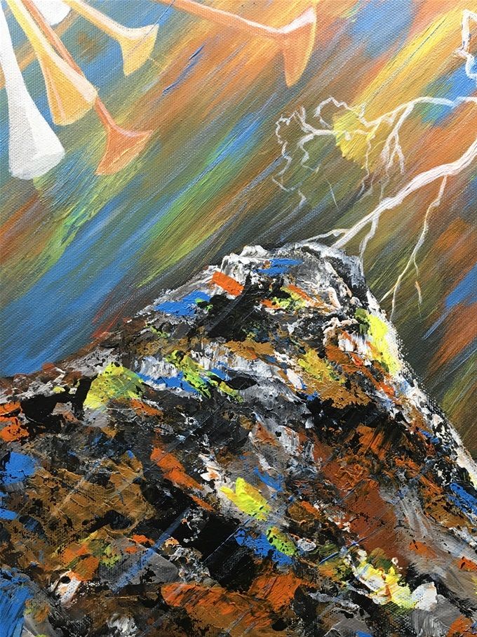 La final trompeta. Milanés 2020. Acrílico 40x30cm.  Vendido