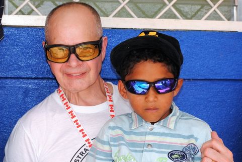 Rocking the shades Nica style. Thanks Lions recycle for sight. 