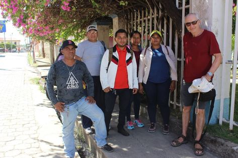 most ex teachers trying to make a difference. They even hike to the village with their back packs-- . We gave a ride back.