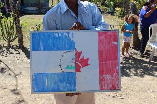 A member of community drew a flag for our welcome that speaks for itself