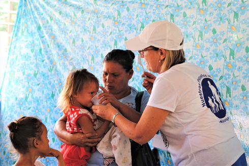 Our pharmacy team was kept busy dispensing medicine and giving worm medication to the children. Not an easy task right Jo-Anne