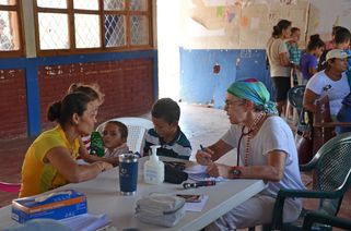 Doctor Maire with a patient