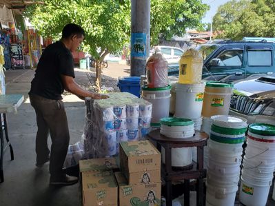 At the market getting supplies for NPH
