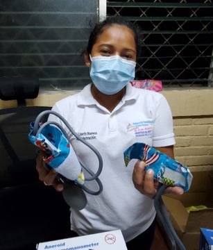 Blood pressure cuffs for the hospital in Nandaime