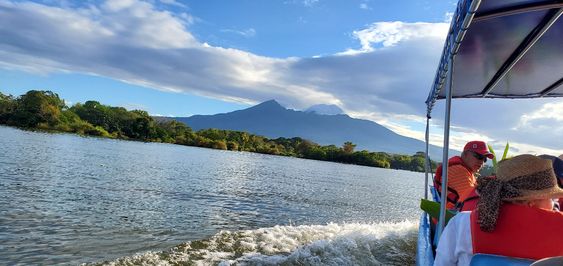 Our boat drove through the 365 islands