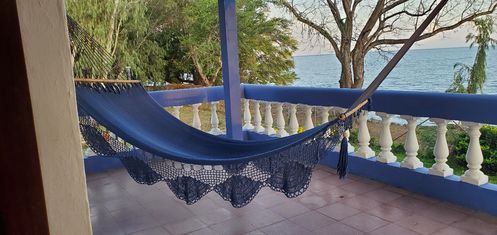 The view out my bedroom window at Casa Azul