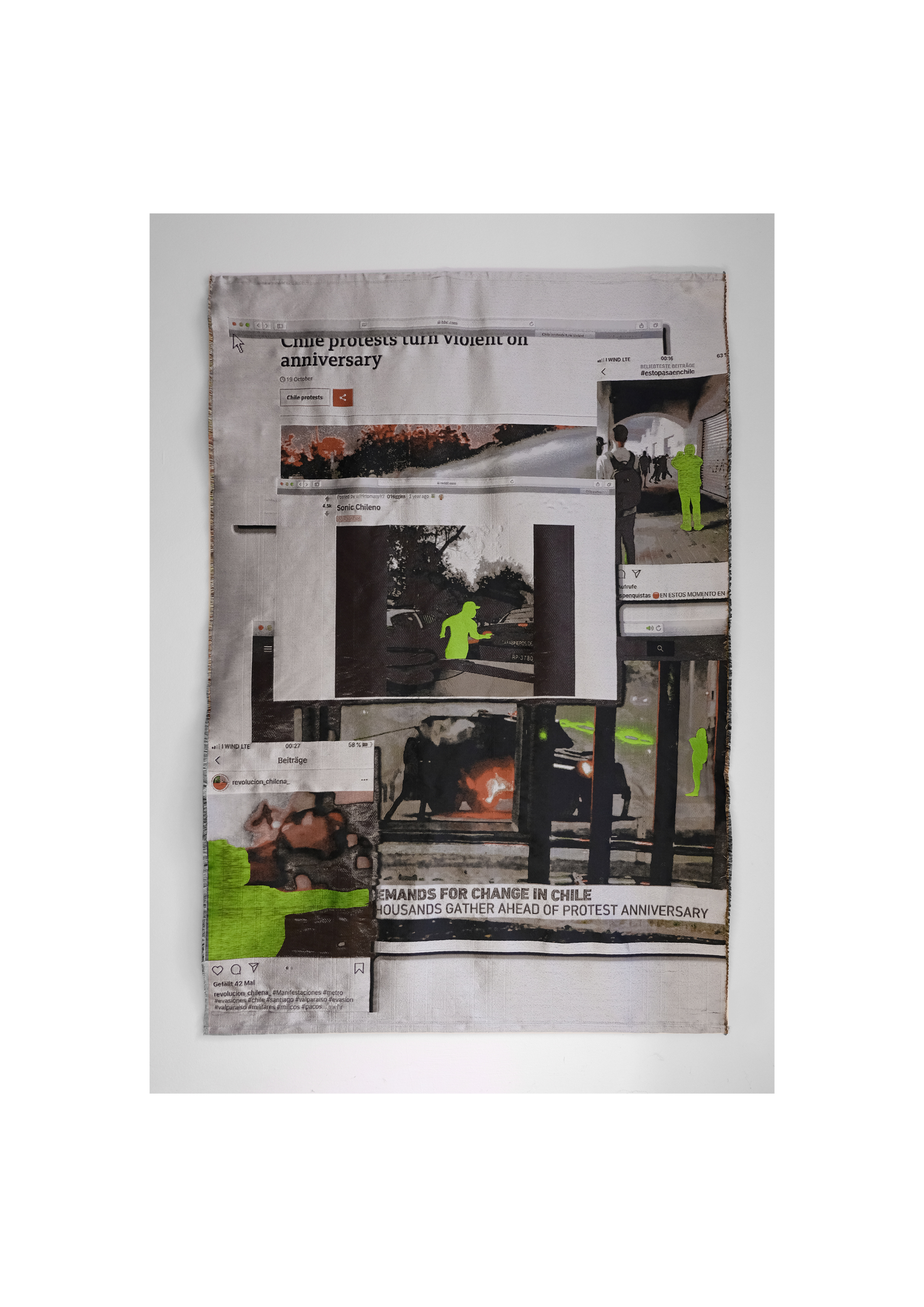 "Sonic Chileno", 2021, Polyester, 210 x 145 cm