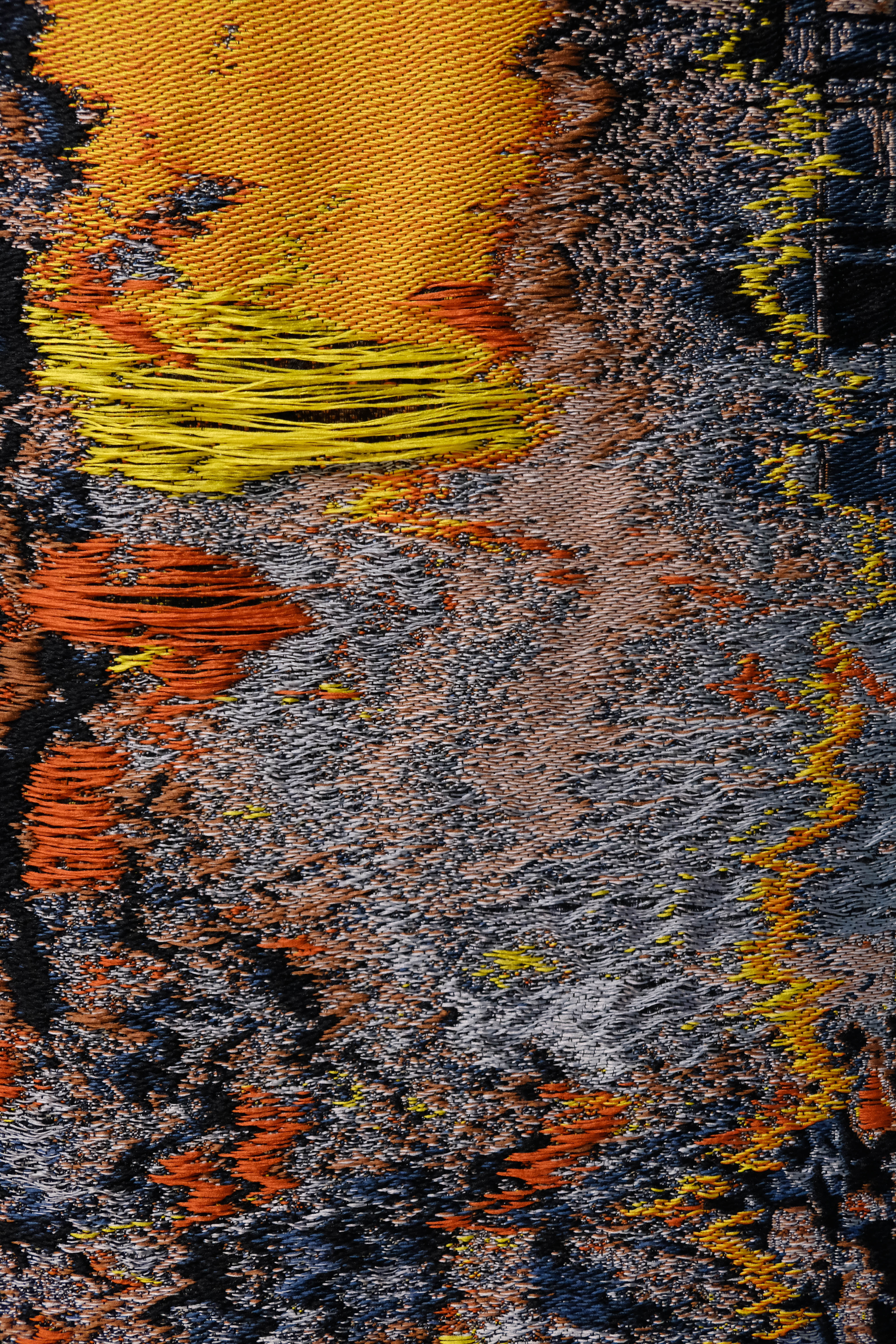 "Plaza de la dignindad", 2021: Process samples which gives an impression of what the textile will look when its finished, technical construction by Constanza Camila