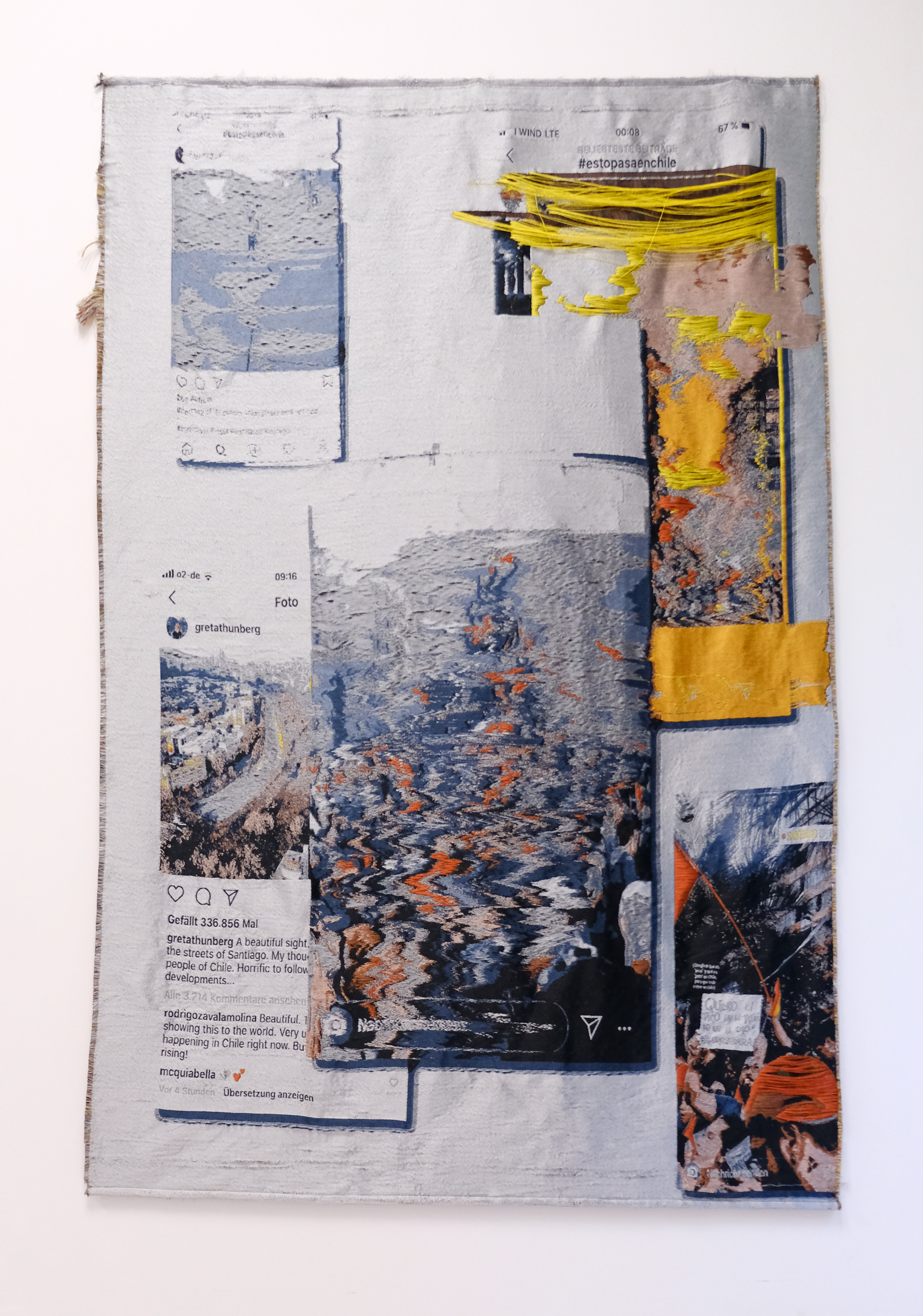 &nbsp;"Plaza de la dignidad", 2021, Polyester, 229 x 145 cm by Constanza Camila Kramer Gafias, Human Super Sonic