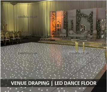 Starlit Draping | Wall Draping | Partition Draping |  LED Wedding Dance floor | Mood Lighting | North East | Middlesbrough