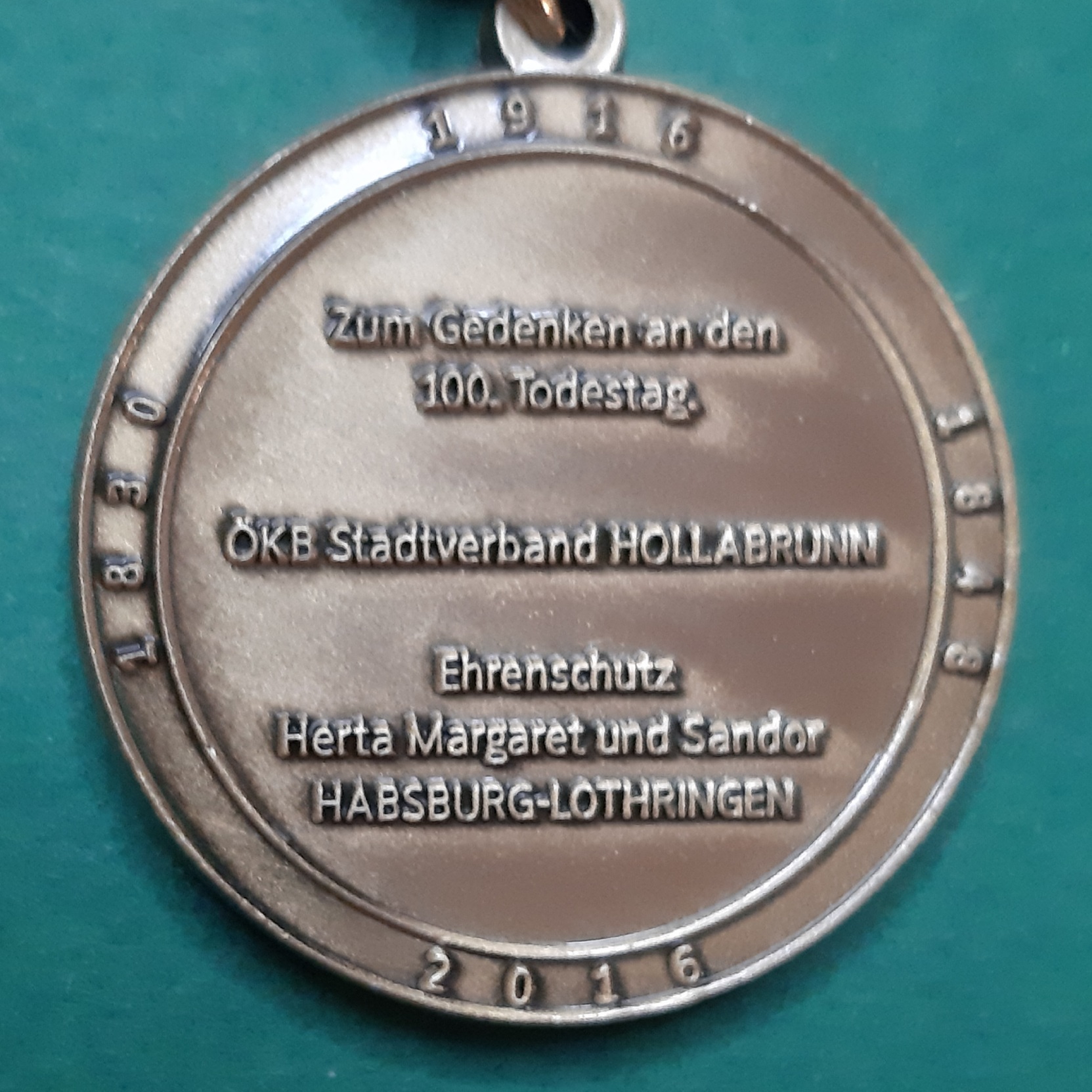 Gedenkmedaille zum 100. Todestag von Kaiser Franz Joseph I.