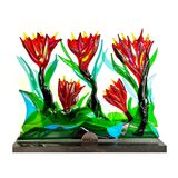 red flowers up
