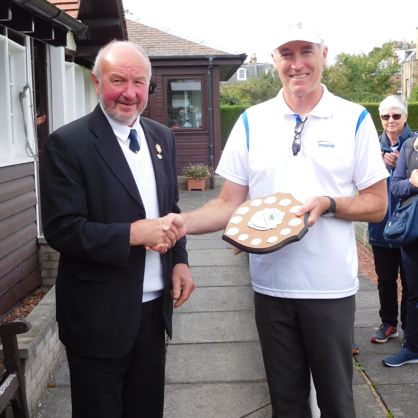 Allan being presented with the Runner Up Shield