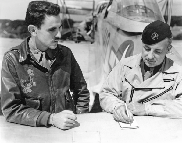 352nd FG 487th FS George Preddy August 7th after scoring 6