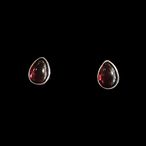 Silver Gemstone Ear Studs