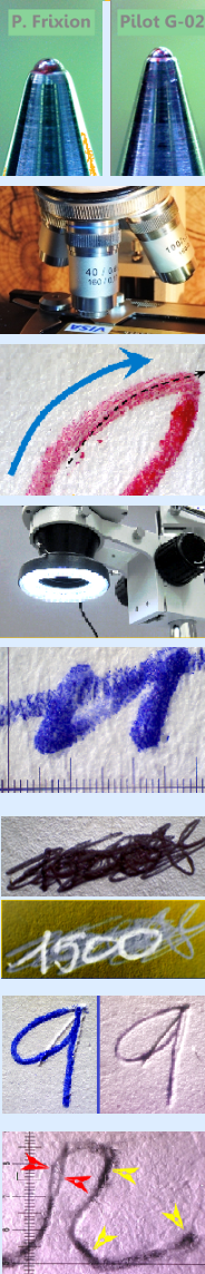 analyse d'écrits et documents au microscope