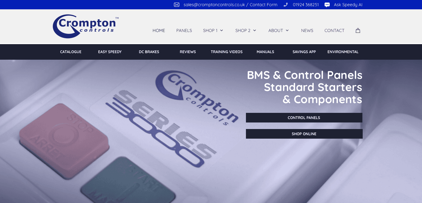Injection Machine Controller Panel SHOP ONLINE for Crompton Controls Electric Motor Control Products & Gear