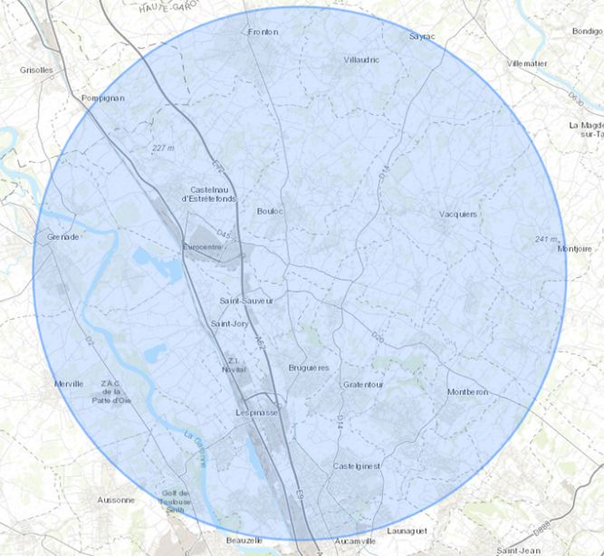 Zone de deplacement